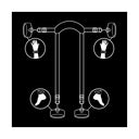 Imbracatura BDSM Fetish Submissive - Kit Bondage Posizione Master con 4 Manette in Neoprene