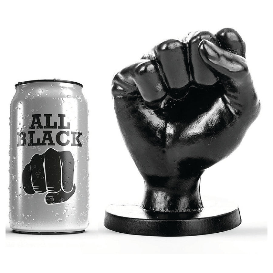 All Black Plug Anale a Forma di Pugno Nero 14 cm Ø 10 cm