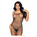 Leg Avenue Bodystocking a Rete Nero Aperto Taglia Unica