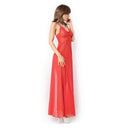 Chilirose CR 3883 Babydoll Lungo Rosso in Pizzo S/M