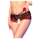 Chilirose CR 4844 Slip Aperto Rosso in Pizzo e Tulle XL