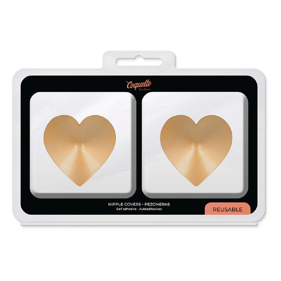 Coquette Chic Desire Copricapezzoli Cuore Dorati in Metallo