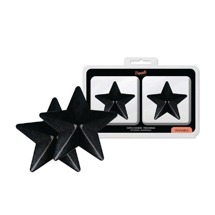 Coquette Chic Desire Black Stars Copricapezzoli Neri in Metallo