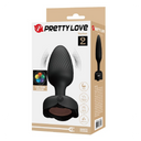 PRETTY LOVE Varian Plug Anale Vibrante LED Nero 10,8 cm