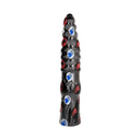 ALL BLACK Dildo Anale XL Scanalato Nero 33 cm Ø 6 cm
