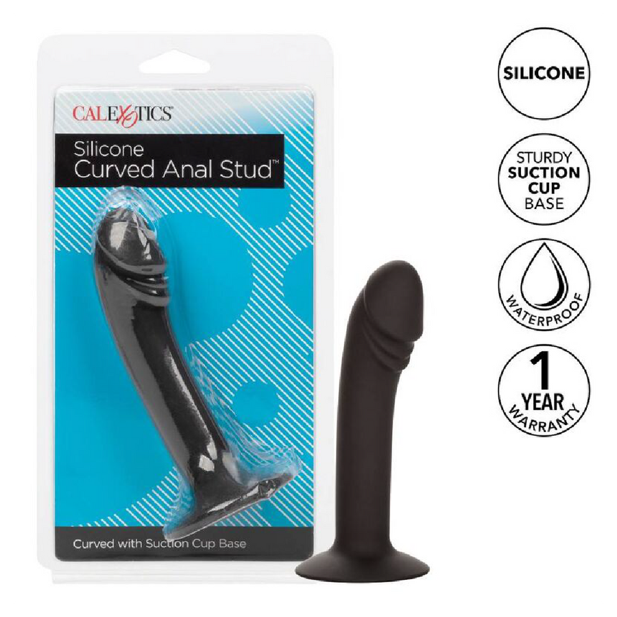 CalExotics Curved Anal Stud Sonda Anale Curva in Silicone