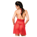 Chilirose CR 4011 Babydoll Rosso in Pizzo con Perizoma L/XL