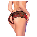 Chilirose CR 4844 Slip Aperto Rosso in Pizzo e Tulle Taglia L