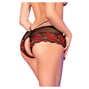 Chilirose CR 4844 Slip Aperto Rosso in Pizzo e Tulle M