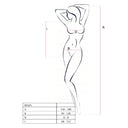 Passion Woman BS035 Bodystocking Bianco a Rete Crotchless Taglia Unica