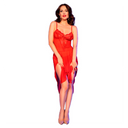 Chilirose CR 4847 Babydoll Rosso in Tulle e Pizzo S/M