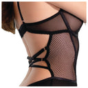 Chilirose CR 4879 Body Crotchless Nero con Calze Taglia M
