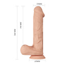 Baile Bergrisi Dildo Realistico Flessibile con Ventosa 26 cm Naturale