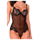 Passion ZOVEL Body Nero in Rete e Pizzo con Ferretto S/M