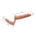 Baile Doppio Dildo con Imbracatura Regolabile in TPR Naturale