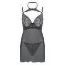 Livco Corsetti Binella Babydoll Nero in Pizzo con Perizoma