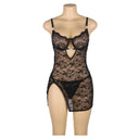 Subblime 954185 Babydoll in Pizzo Nero Spalline Regolabili S/M