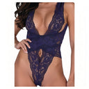 Passion VELMORE Body Blu in Pizzo con Scollatura a V S/M