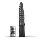 ALL BLACK Dildo Anale XL Scanalato Nero 33 cm Ø 6 cm