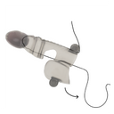OHMAMA Guaina per Pene e Testicoli con 3 Motori Vibranti 14 cm
