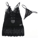 Subblime Babydoll Nero in Pizzo con Spalline Regolabili L/XL