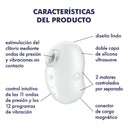 Satisfyer Cutie Ghost Bianco Air Pulse e Vibratore Lay-On IPX7