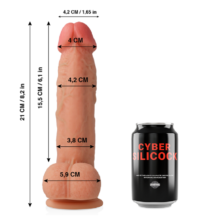CYBERSILICOCK Saul Dildo Ultra Realistico 21 cm con Ventosa