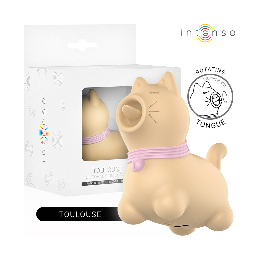 Intense Tolosa stimolatore clitorideo con lingua rotante 360° giallo