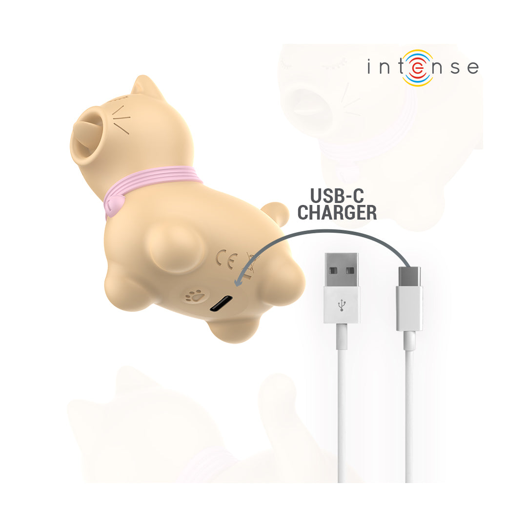 Intense Tolosa stimolatore clitorideo con lingua rotante 360° giallo