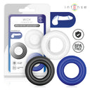 INTENSE Wick set 3 anelli per pene in silicone medicale multicolore