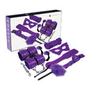 Experience Kit BDSM Serie Viola 8 Accessori Bondage in Pelle Sintetica