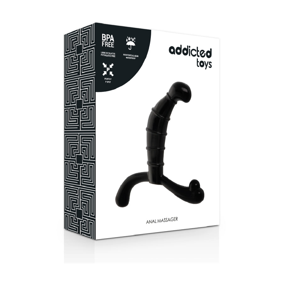 ADDICTED TOYS Massaggiatore Prostata Anale Nero in TPR Body Safe