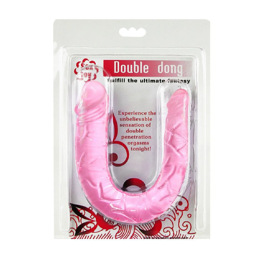 Baile Doppio Dong Doppio Dildo Rosa TPR Impermeabile