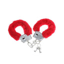 DIABLO PICANTE Manette Pelose Rosse in Metallo con Peluche