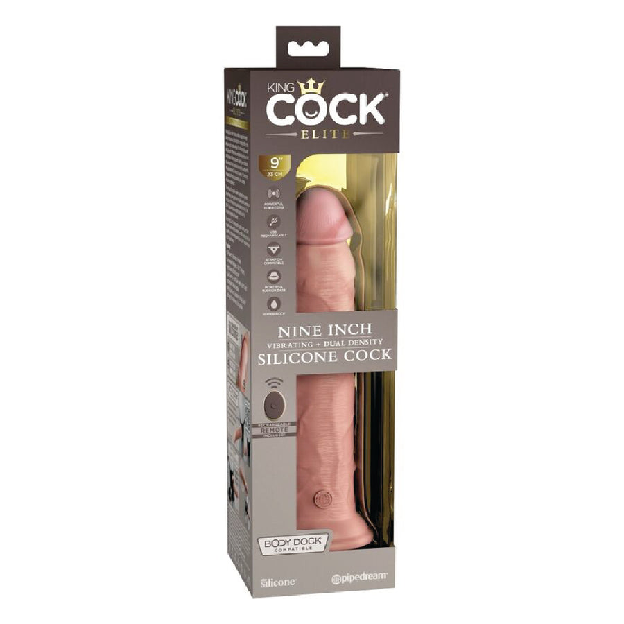 King Cock Elite Dildo Vibrante Silicone 24,8 cm con Telecomando