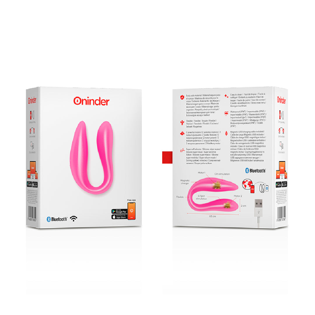 Oninder Lisboa stimolatore punto G e clitoride rosa con app gratuita