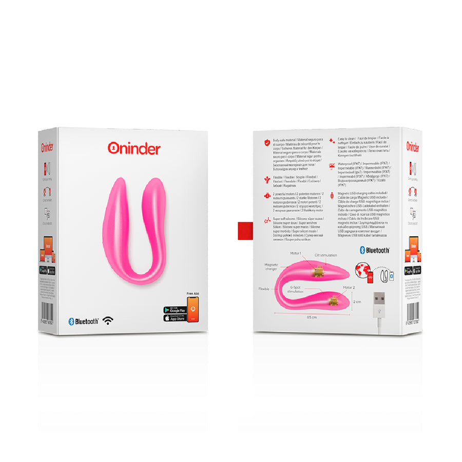 Oninder Lisboa stimolatore punto G e clitoride rosa con app gratuita