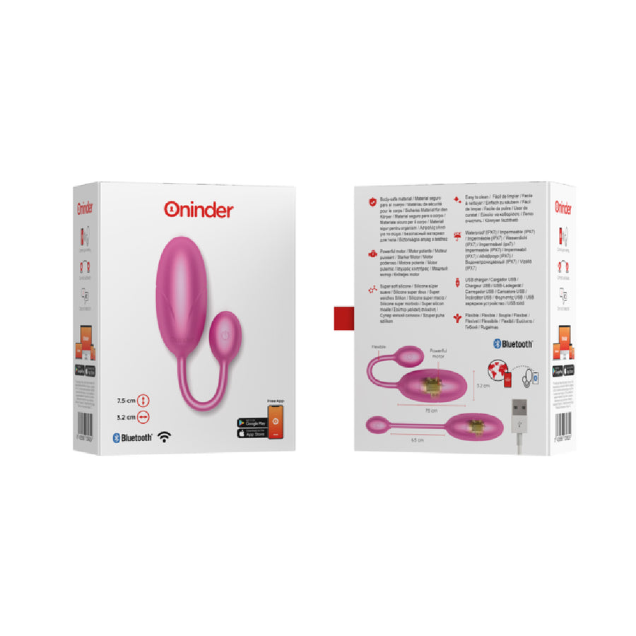 ONINDER Tokyo – Uovo Vibrante App Control Rosa IPX7 Silenzioso