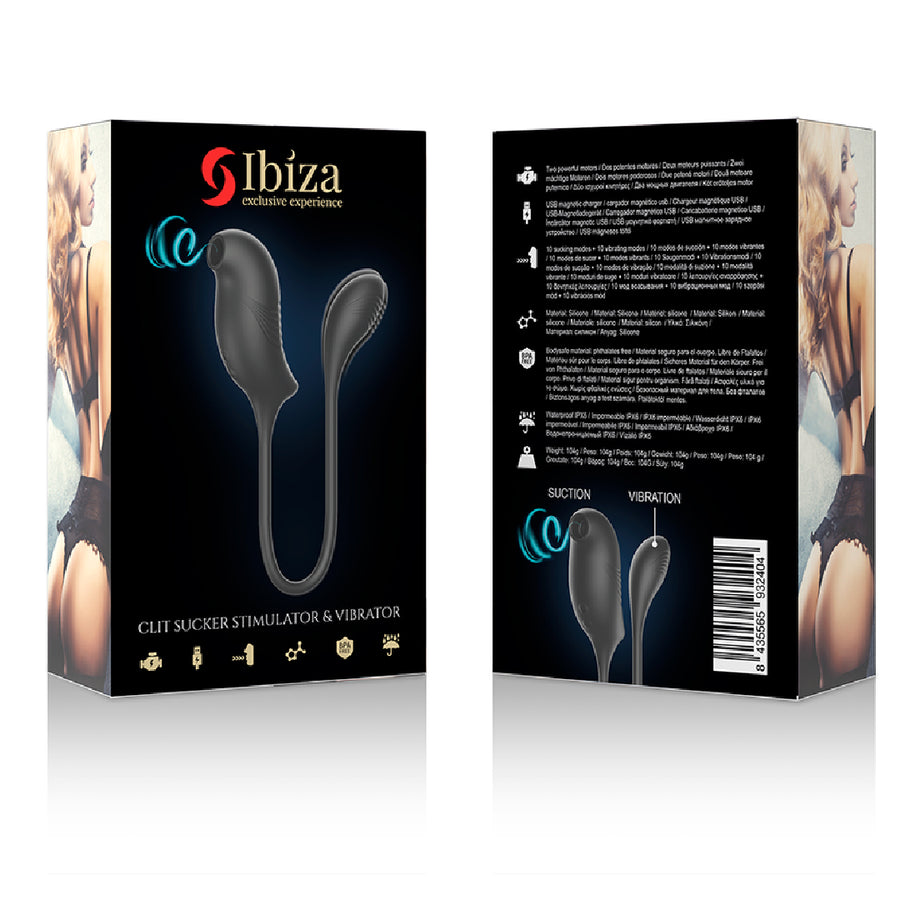Ibiza stimolatore clitorideo con aspirazione e vibrazione ricaricabile