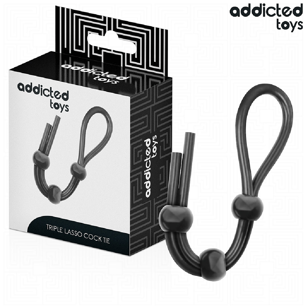 Addicted Toys Corda Pene Triplo Anello in Silicone Medicale