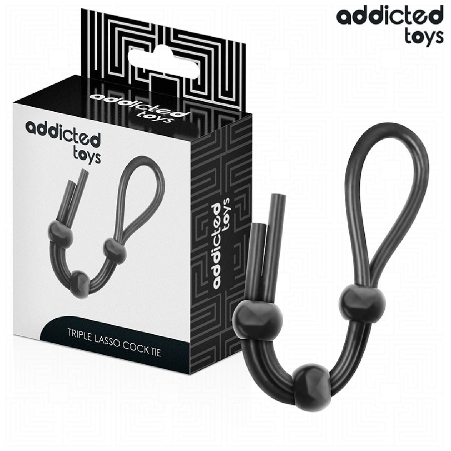 Addicted Toys Corda Pene Triplo Anello in Silicone Medicale