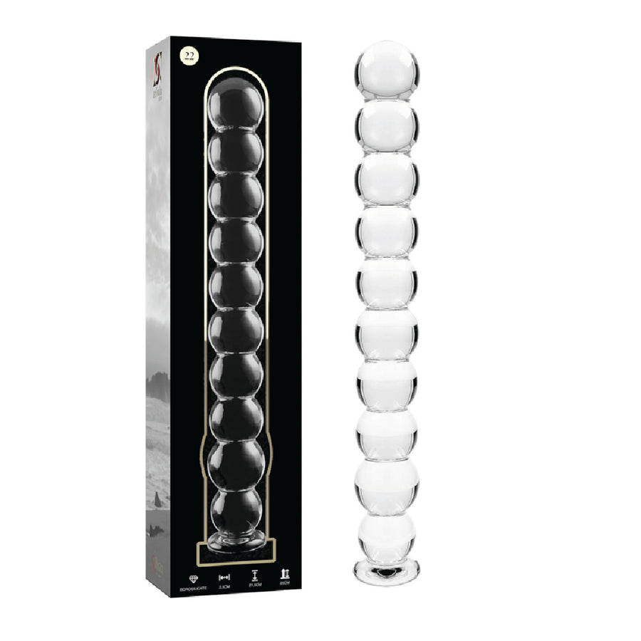 Nebula Series Ibiza Modello 22 Dildo in Vetro Borosilicato Trasparente 21,5 cm
