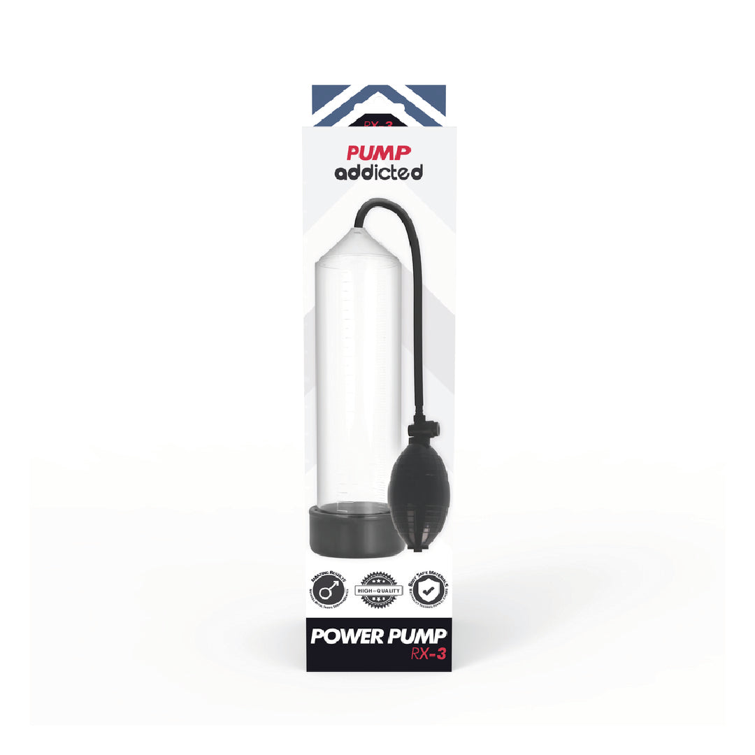 Pump Addicted RX3 pompa a vuoto trasparente ABS e silicone 23 cm