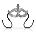 OHMAMA Maschera Veneziana Fleur de Lis Argento Unisex Taglia Unica