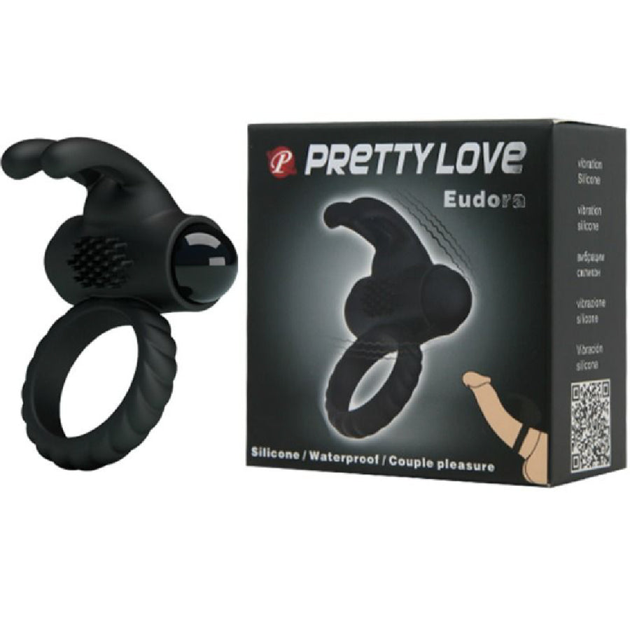 Pretty Love Eudora Anello Vibrante con Stimolatore Clitoride in Silicone