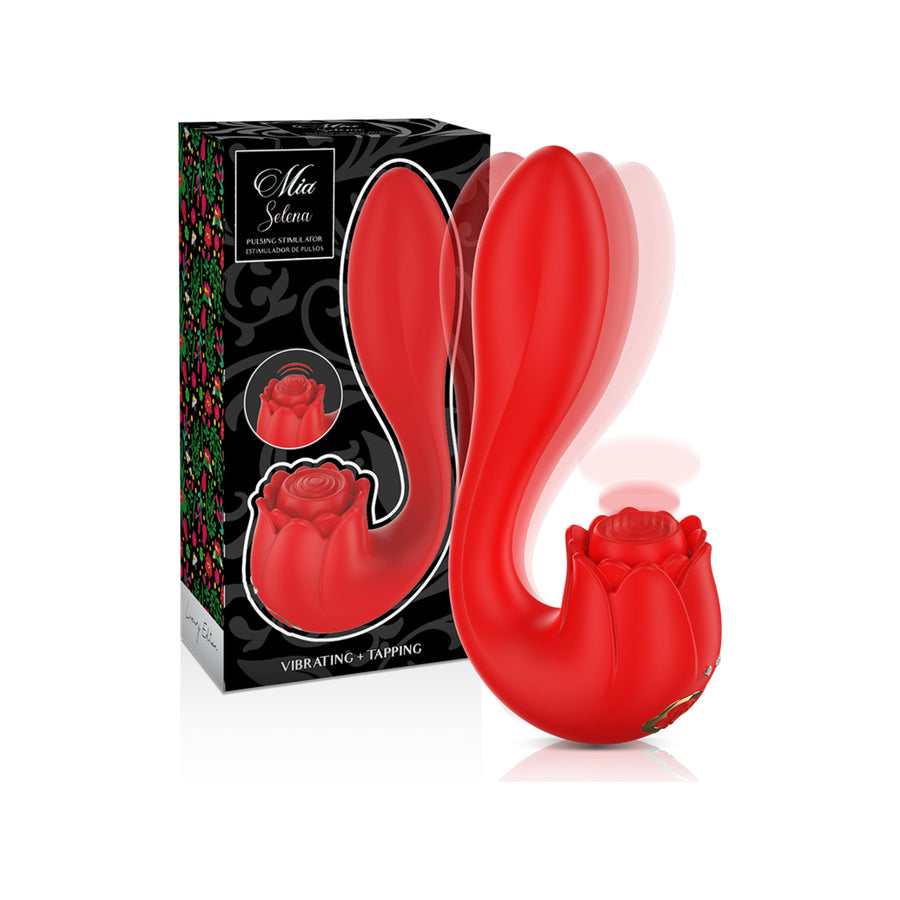 MIA Selena stimolatore vibrante con tapping ricaricabile IPX6 rosso