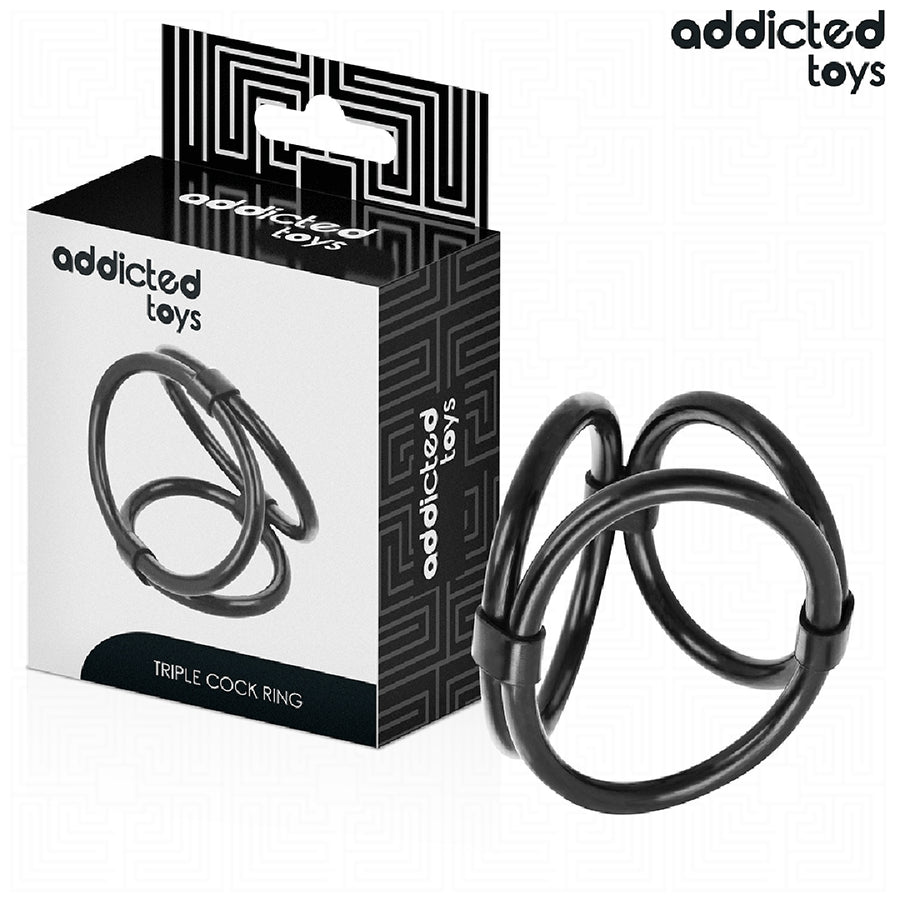 Addicted Toys Anello per Pene Triplo Supporto Erezione Comfort Fit