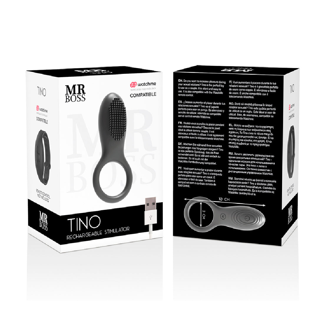 Mr Boss Tino anello vibrante ricaricabile con controllo wireless Watchme