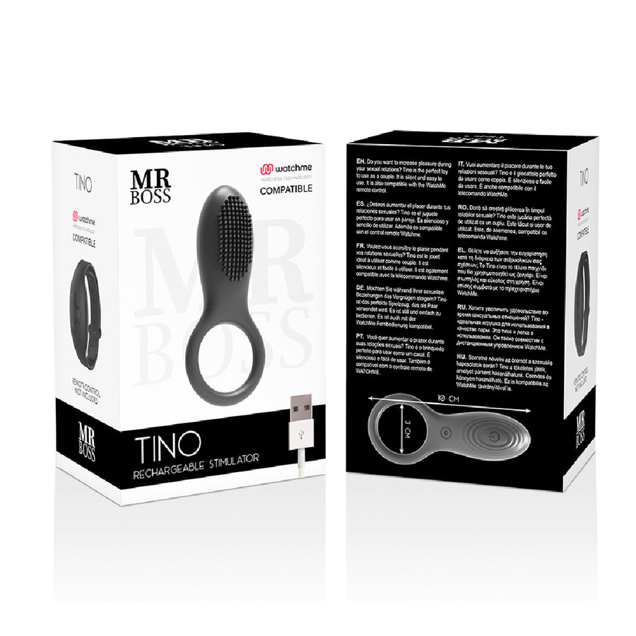 Mr Boss Tino anello vibrante ricaricabile con controllo wireless Watchme