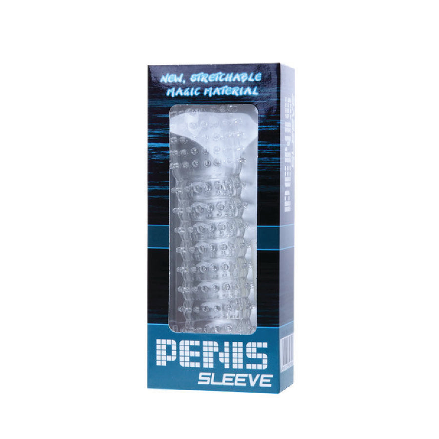 Baile Guaina per Pene Trasparente in Silicone con Noduli 14,2 cm